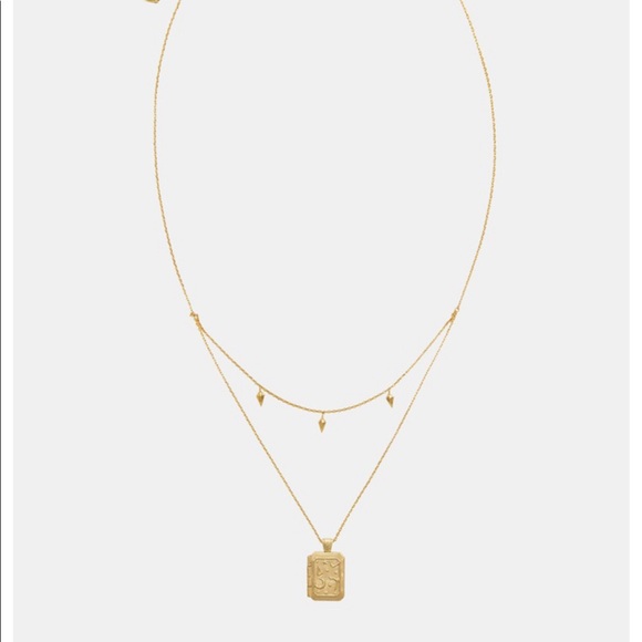 Wanderlust + Co Zalea Locket Gold Necklace - Picture 2 of 5